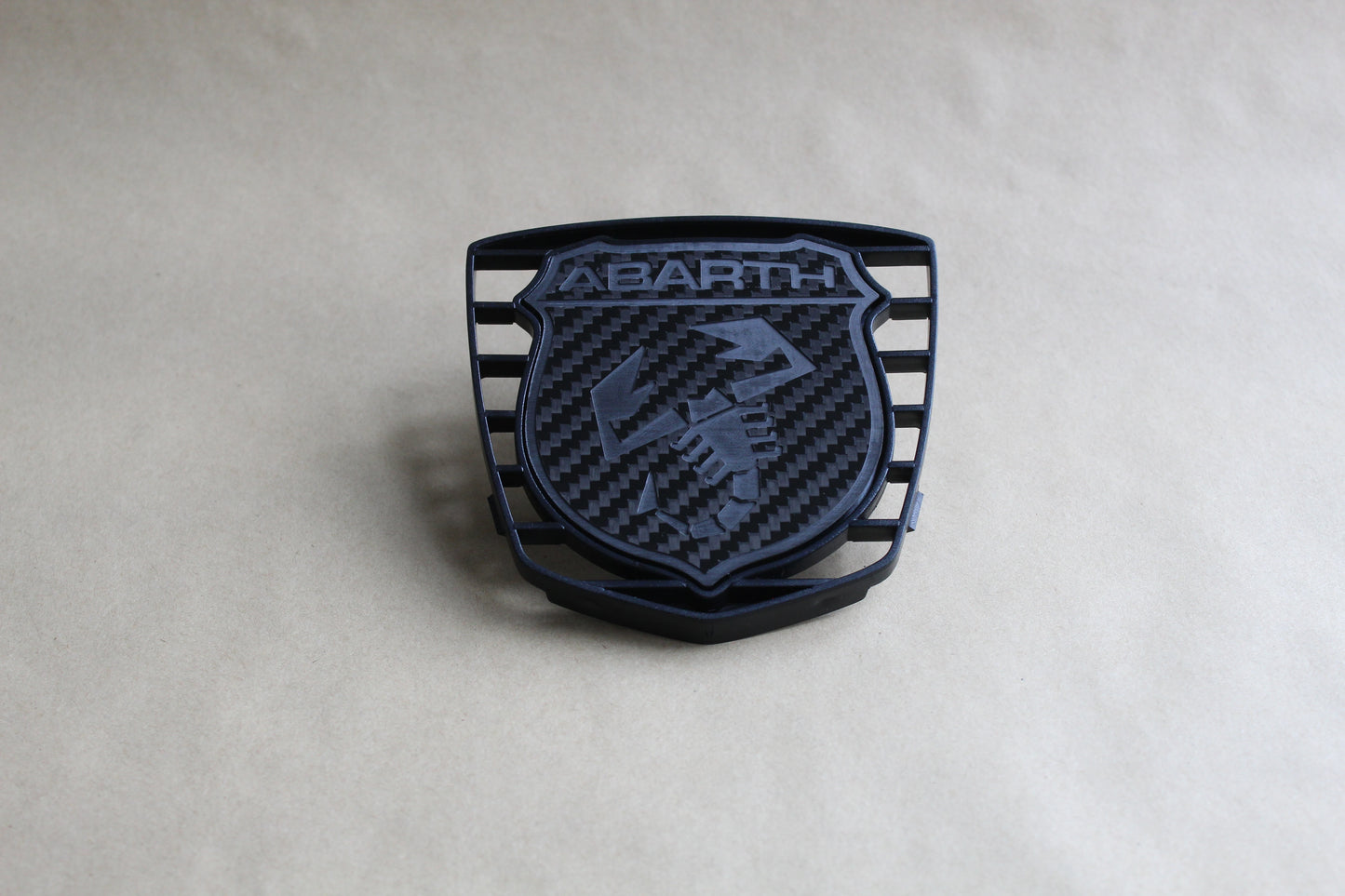 Abarth Front Emblem - Real Carbon